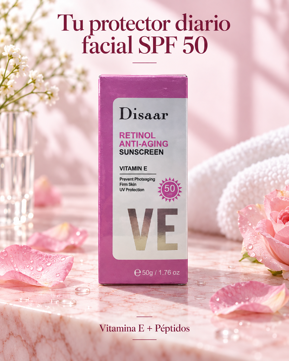 Protector solar facial - Collagen Pro Retinol 50 SPF - 50ml