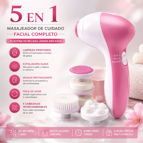 DermaBrush 5 en 1 – Limpiador Facial