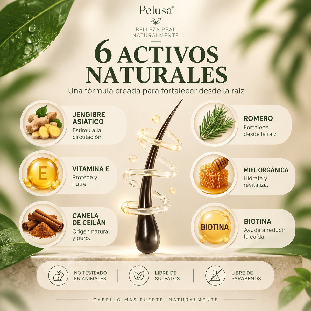 Organic Repair™ Shampoo para la caída severa de cabello. 500ml.