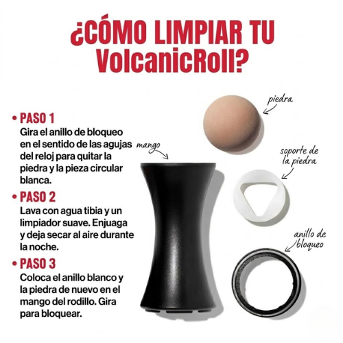 VolcanicRoll™ - Rodillo facial de piedra volcánica