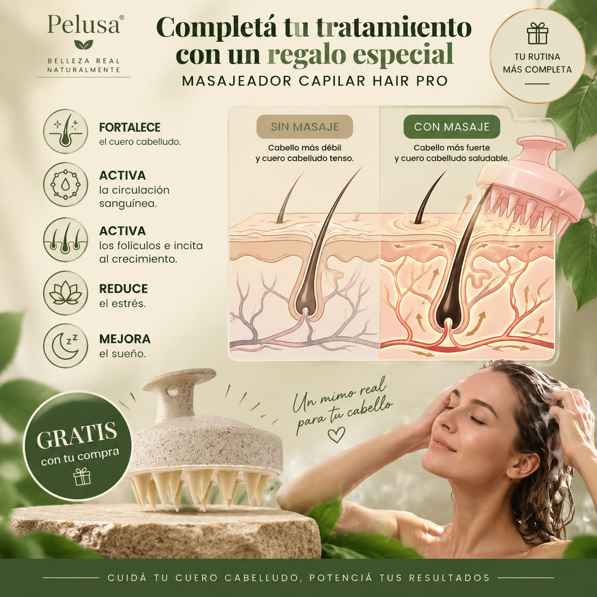 Organic Repair™ Shampoo para la caída severa de cabello. 500ml.