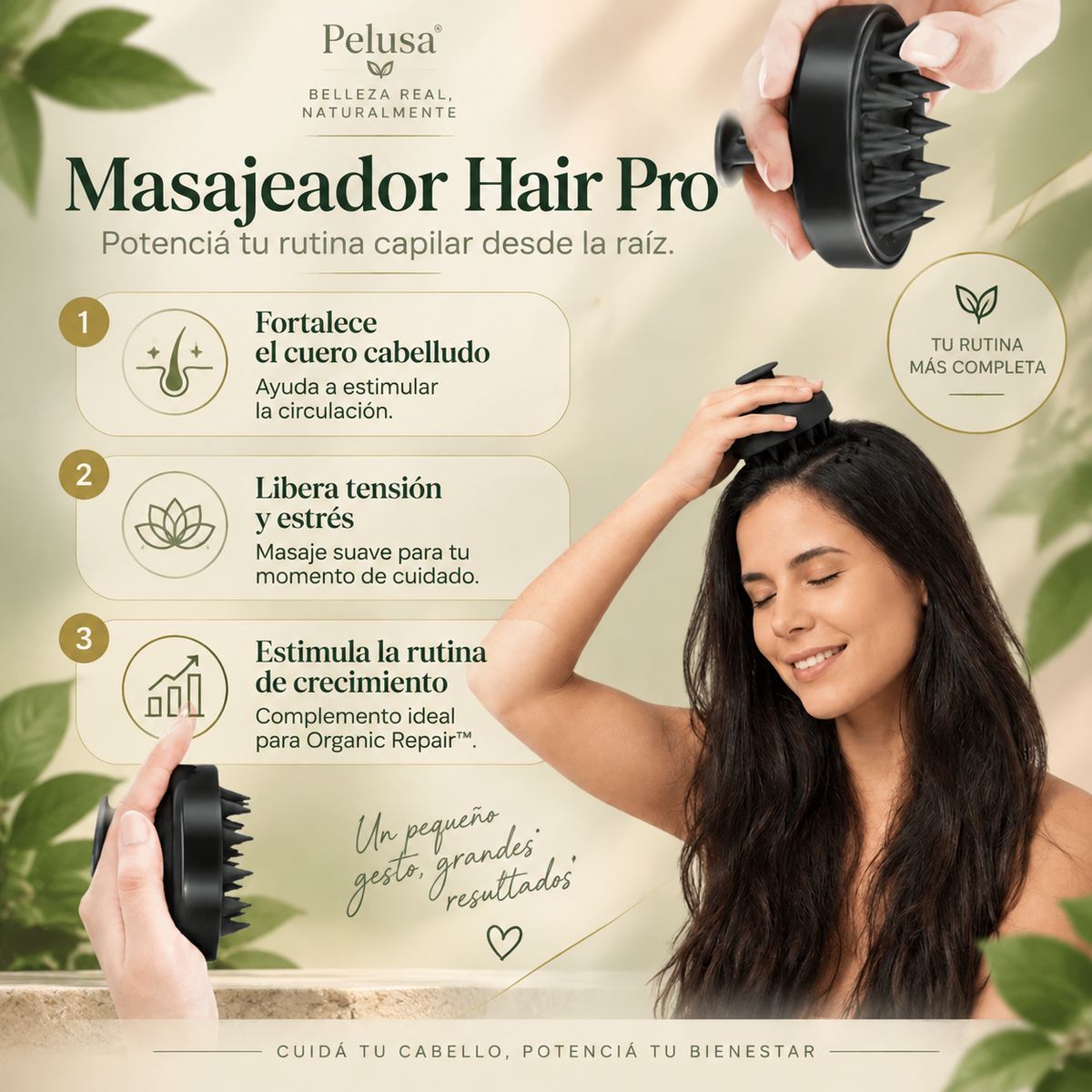 Organic Repair™ Shampoo para la caída severa de cabello. 500ml.