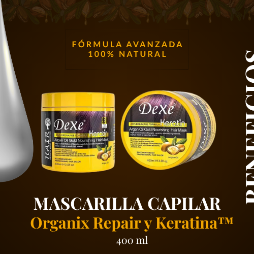 Mascarilla Organic Repair y Keratina™ para la caída del cabello.
