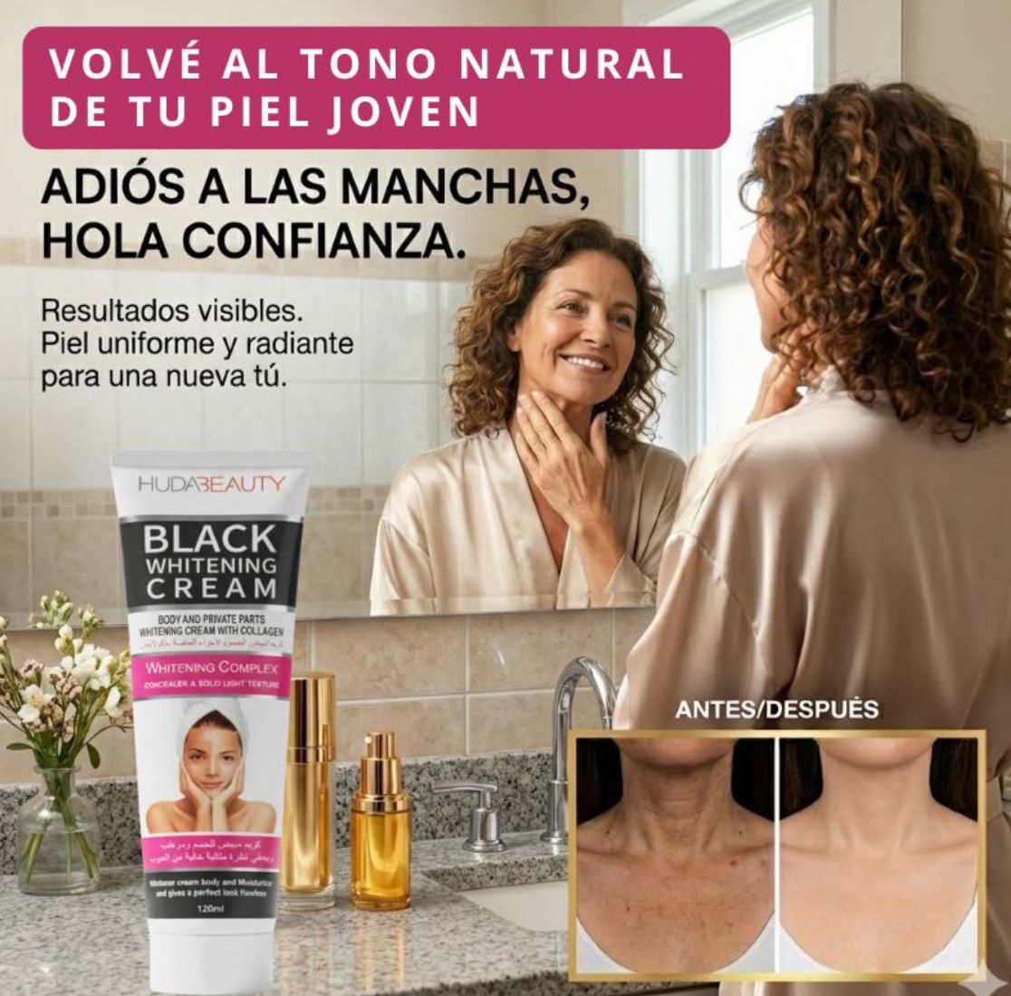 PACK Blanqueador Ever Rosa para axilas, entrepierna, cola, zona íntima y cuello.